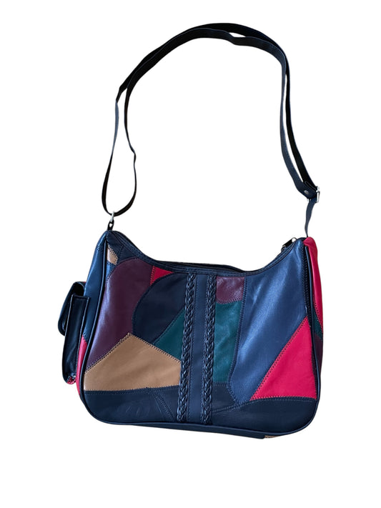 Patch Faux Leather Handbag