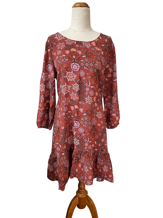 Boho Long Sleeve Mini Dress