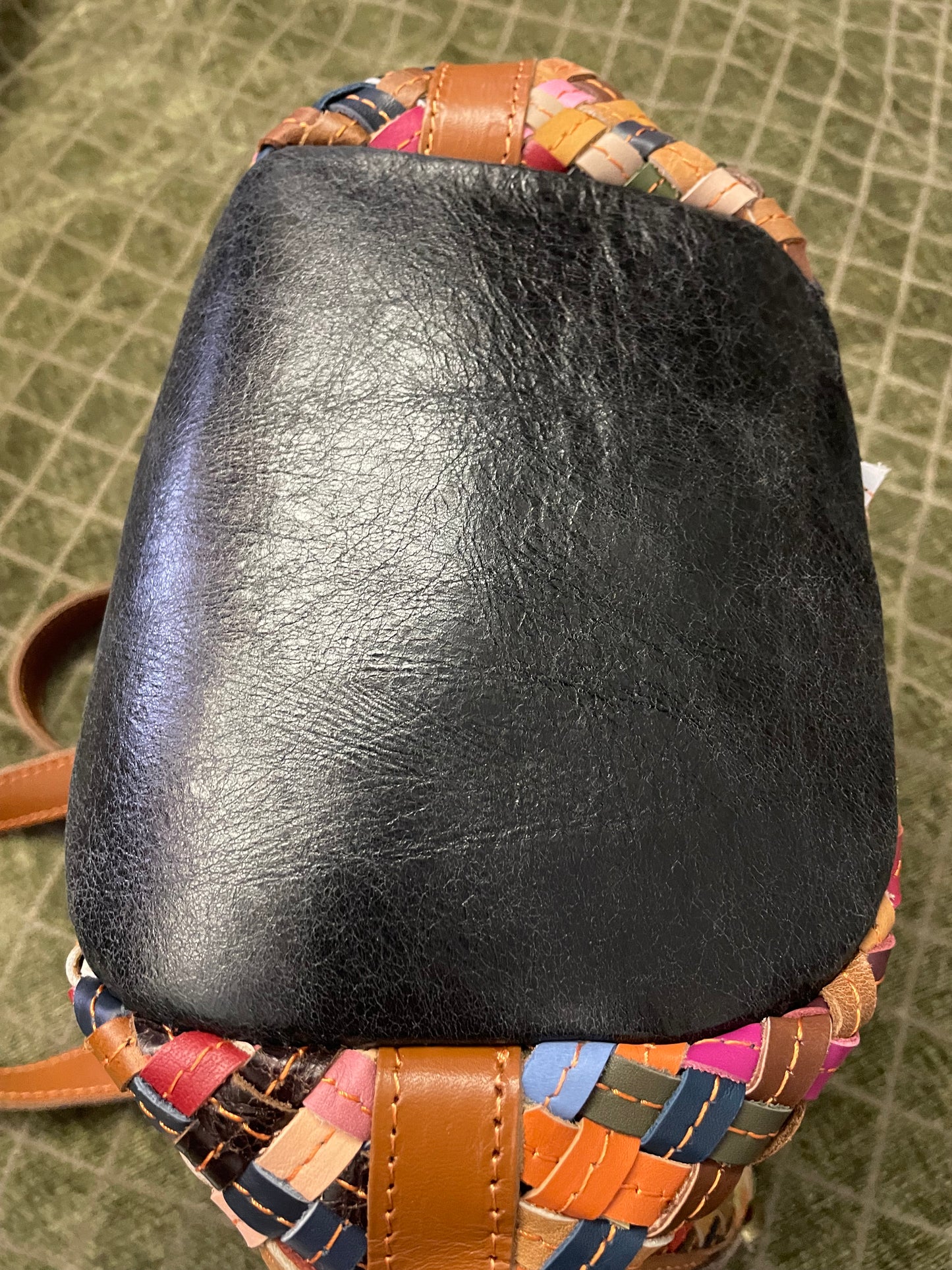 Woven Leather Patchwork Handbag
