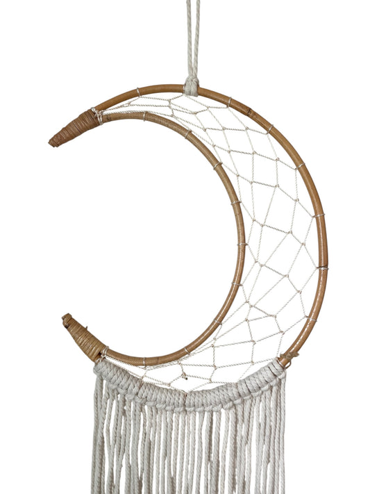Rattan Crescent Moon Dreamcatcher