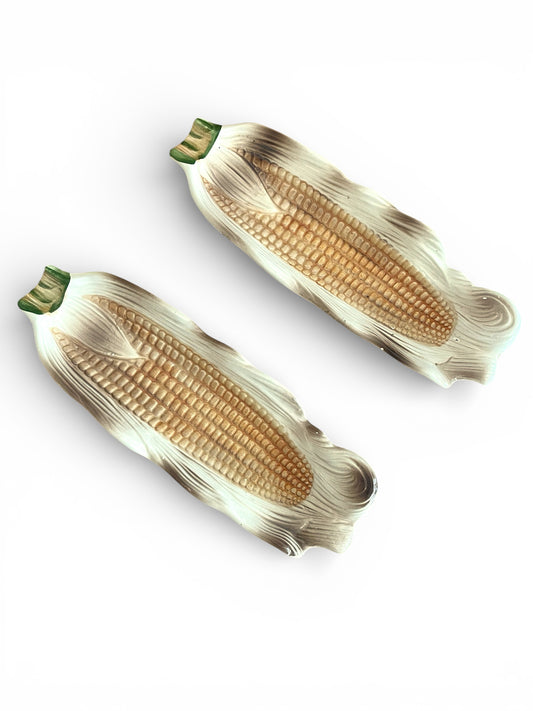 Vintage Ceramic Corn Cob Holders. Set of 2
