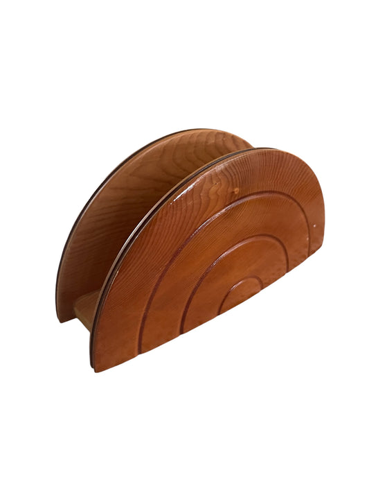 Rare Tasmanian Huon Pine Hand carved Napkin/Letter Holder