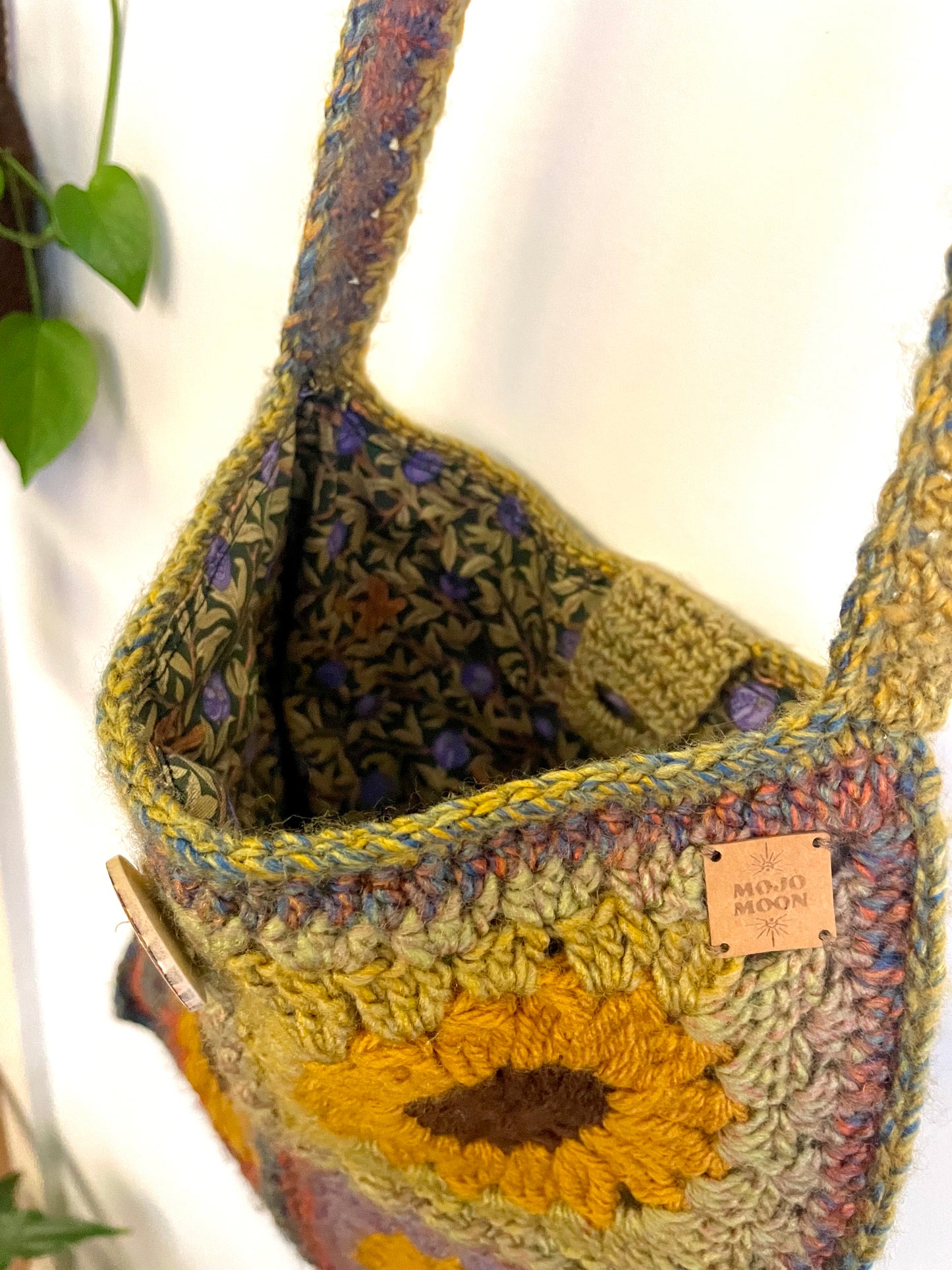 Mojo Moon Crochet Sunflower Bag