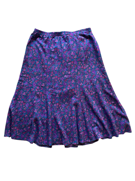 Purple Floral Vintage Maxi Skirt