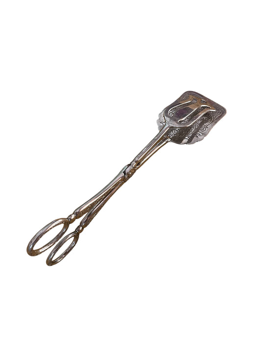 Silver Plated Ornate Pastry Tongs