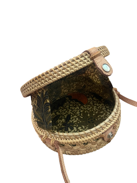 Round Rattan Shoulder Bag