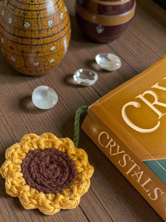 Crochet Sunflower bookmark