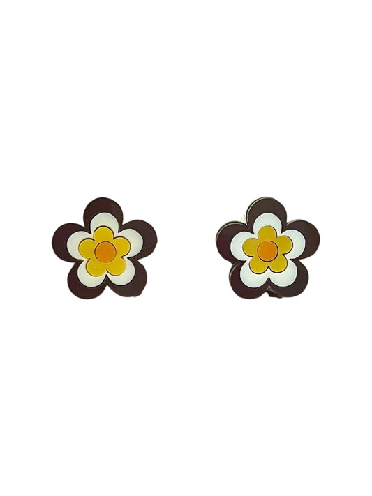 Retro Groovy Flower stud earrings