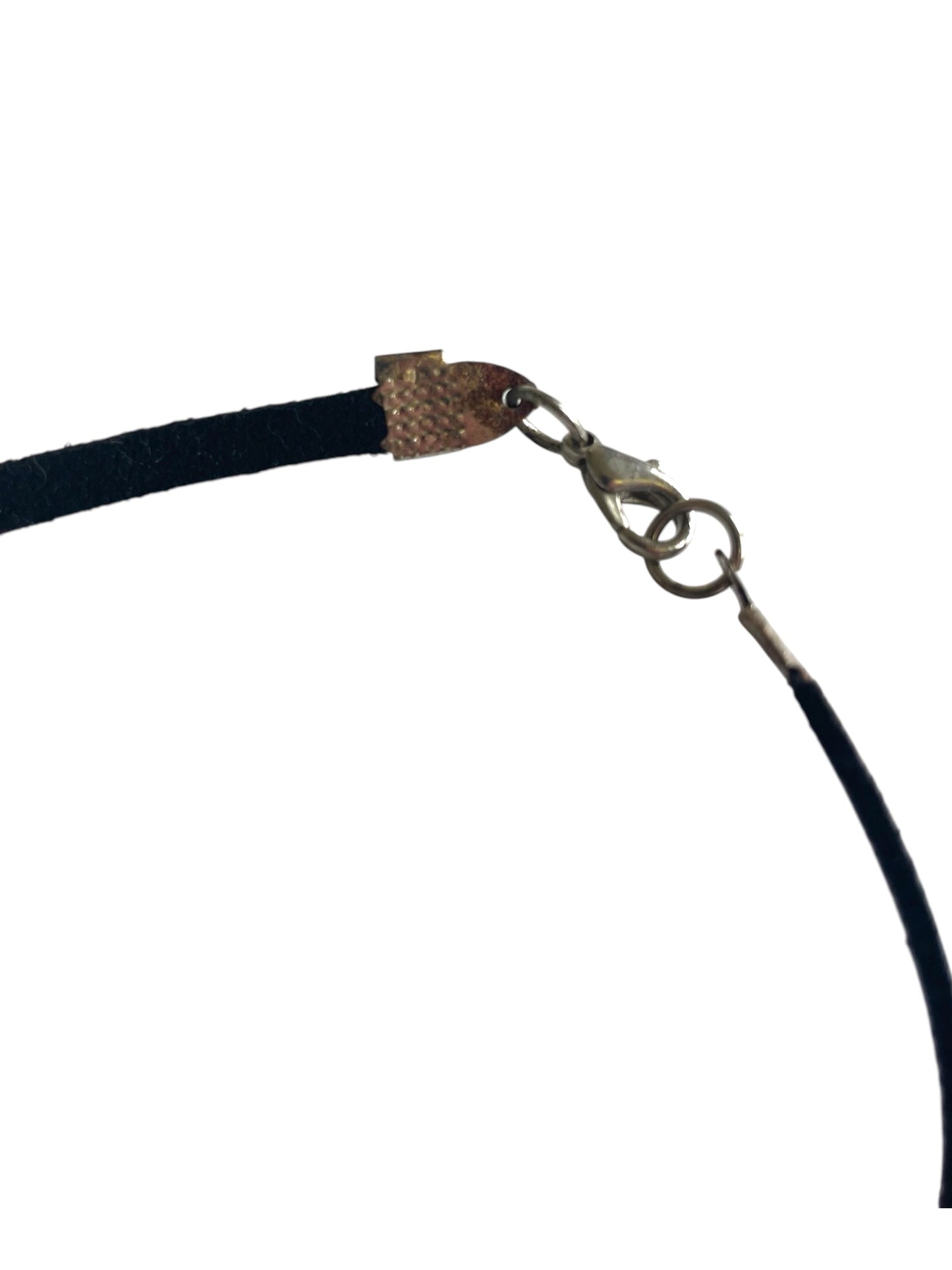 Psychedelic Acrylic Pendant Necklace on Suede Cord