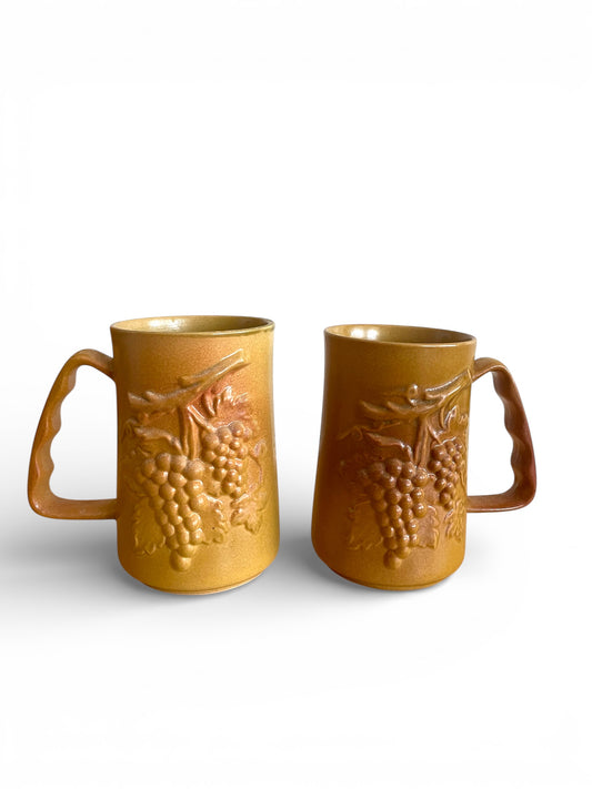 Vintage Diana Nefertiti Studio Beer Mugs Set of 2