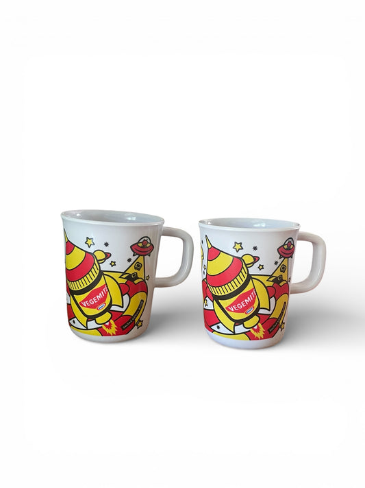 Vegemite Limited Edition Placemat Set with 2 Melamine Mugs c.2001