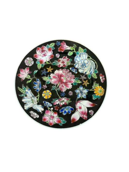 VTG Camille Noir Mille Fleur Porcelain Dish