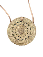 Round Rattan Shoulder Bag