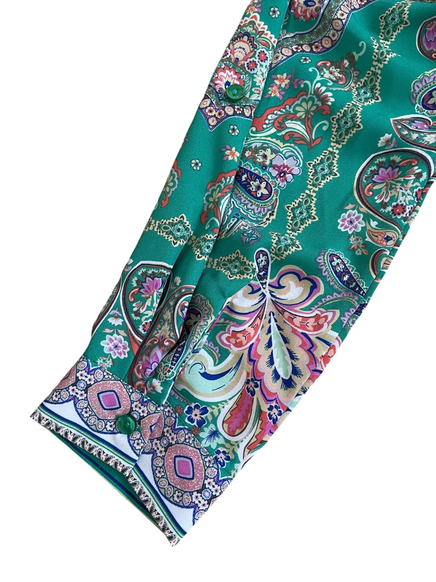 Retro Paisley Button up Blouse Sz 12
