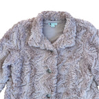 Dusty Pink Faux Fur Jacket Sz 10
