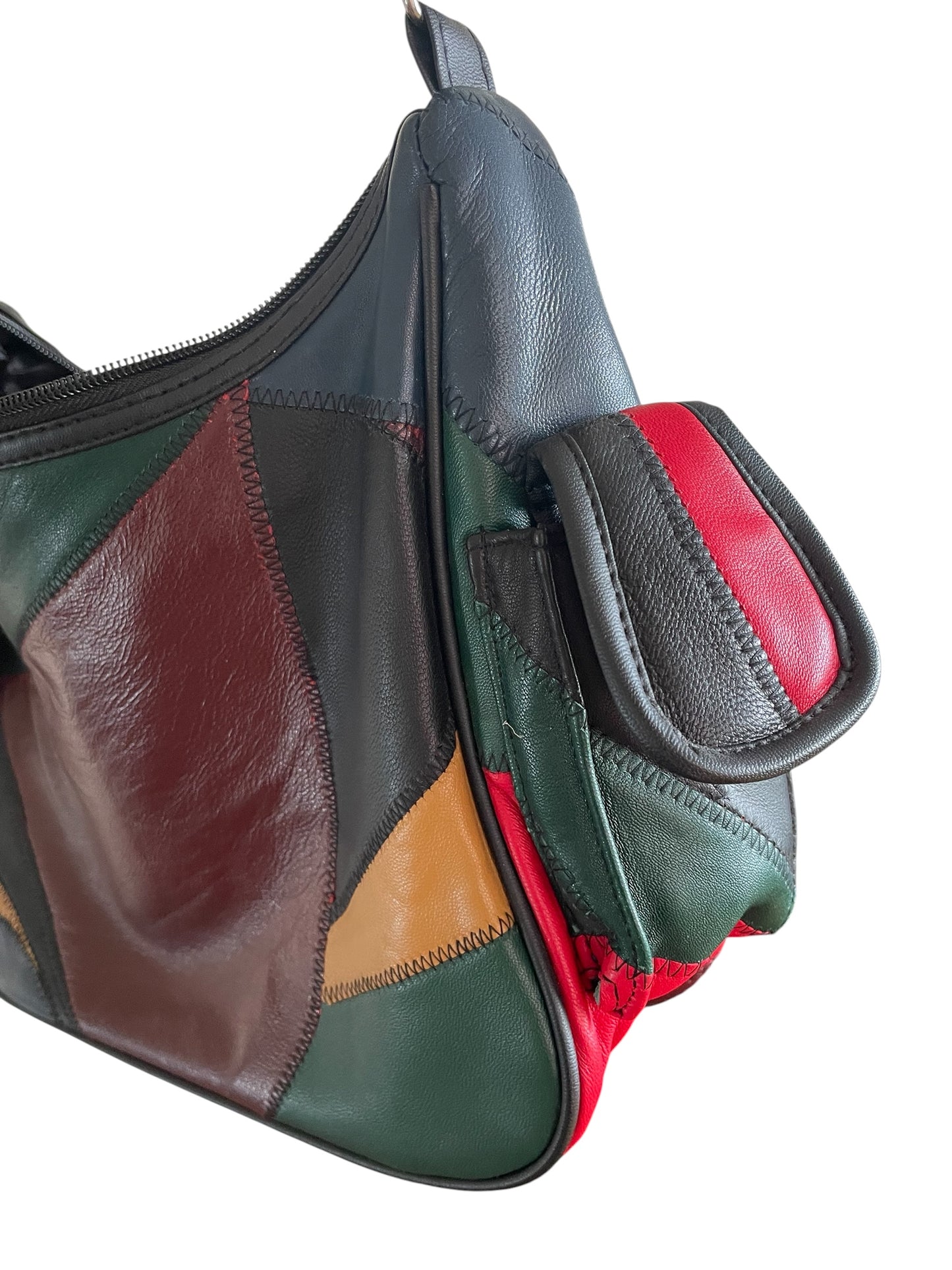 Patch Faux Leather Handbag