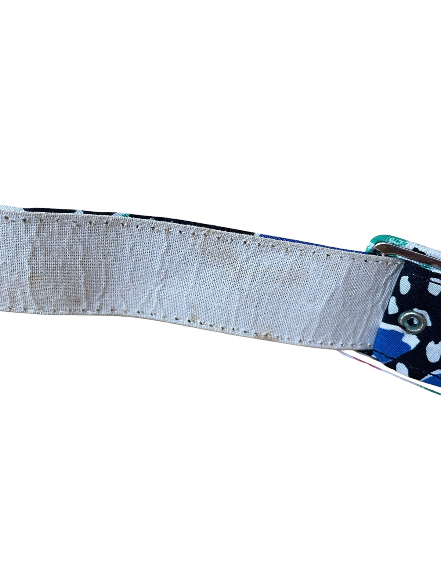 80s Vibrant Abstract Floral Fabric Belt