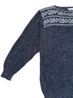 80s Vintage Wool Blend Sweater Dress