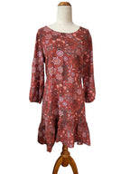 Boho Long Sleeve Mini Dress