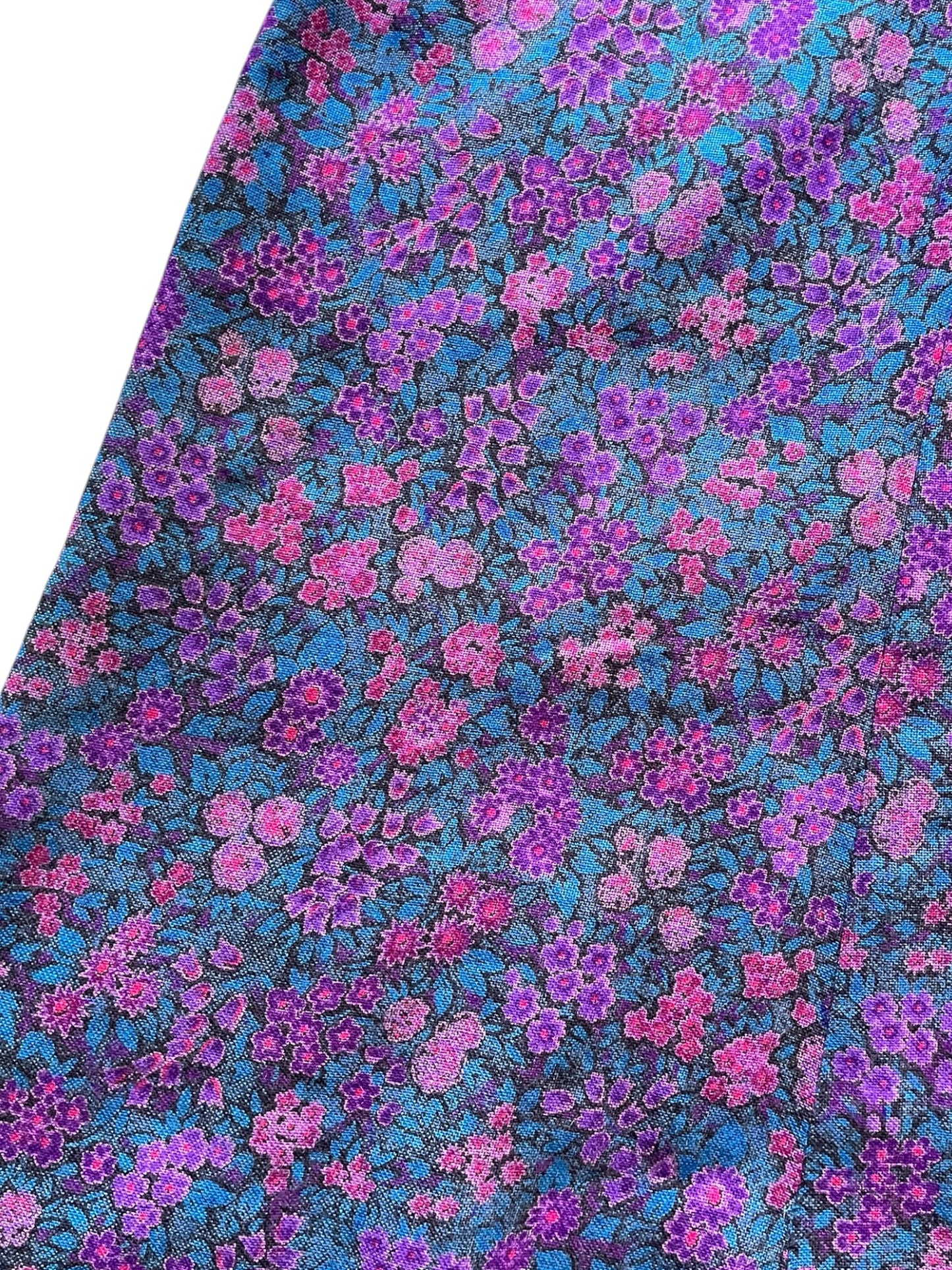 Purple Floral Vintage Maxi Skirt