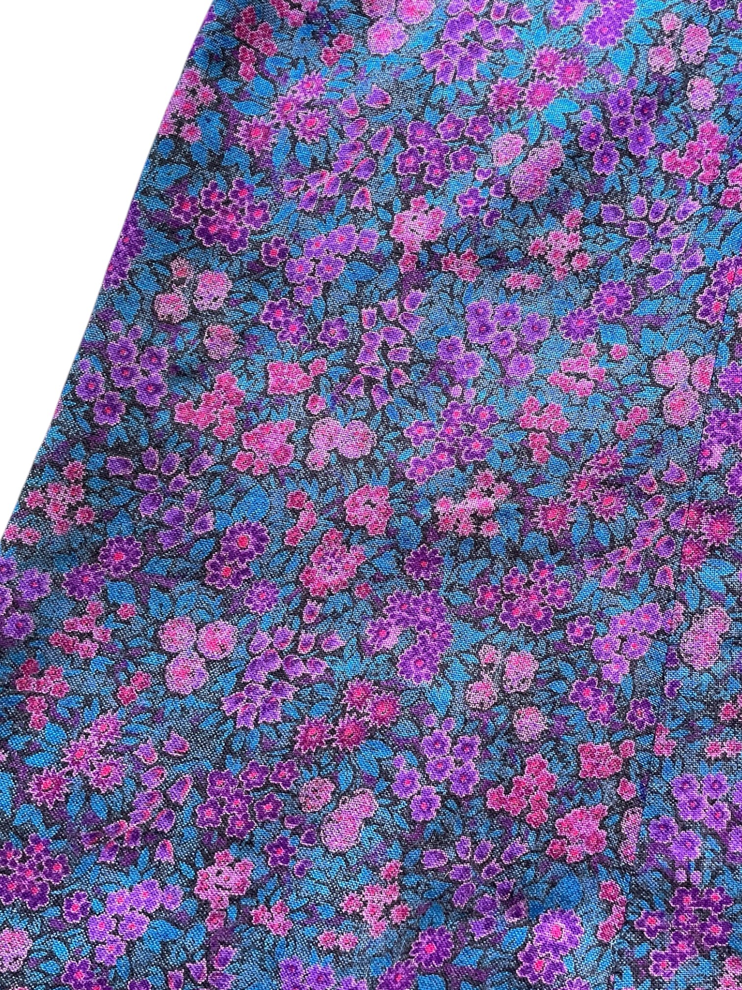 Purple Floral Vintage Maxi Skirt
