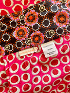 Bold Print Adjustable Wrap Skirt with Pocket - Pink