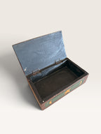 Authentic 1990s Vintage Celestial Wooden Box Hand Painted Sun Moon Star