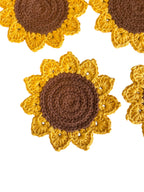 Crochet Sunflower Coasters Set of 4