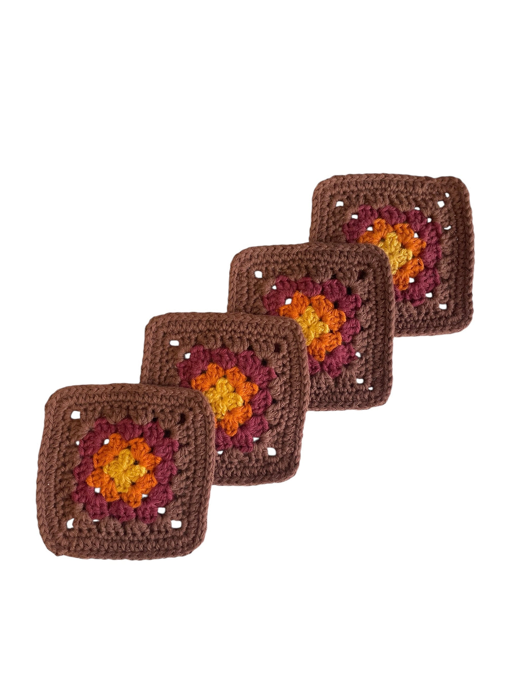 Crochet Coasters Set of 4 Retro