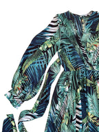 Tropical Long Sleeved Maxi Dress XL