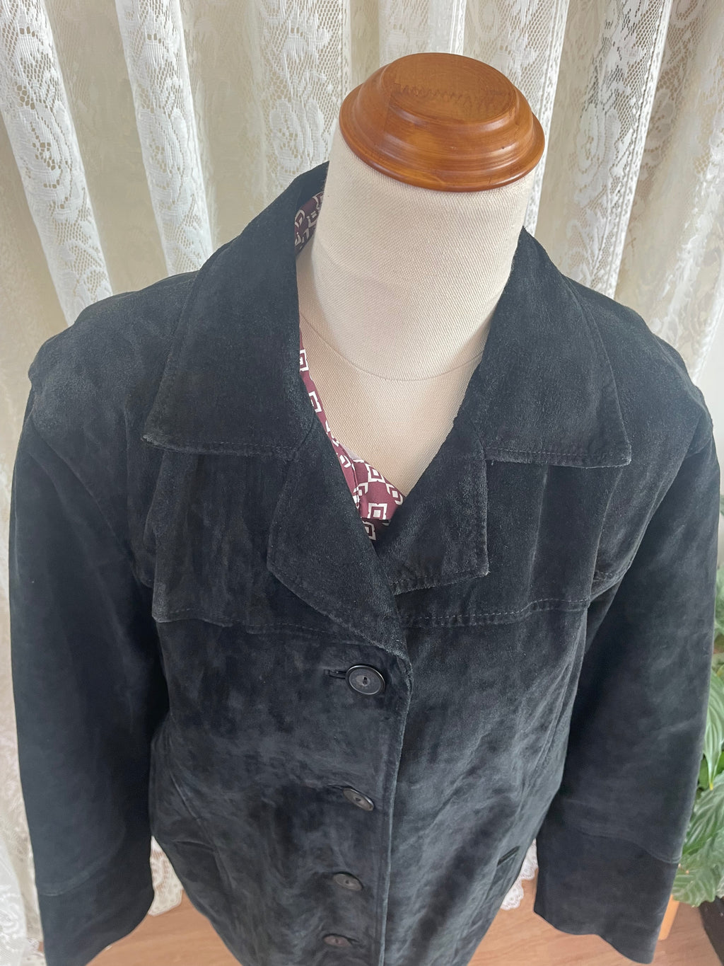 Black suede jacket Sz 12