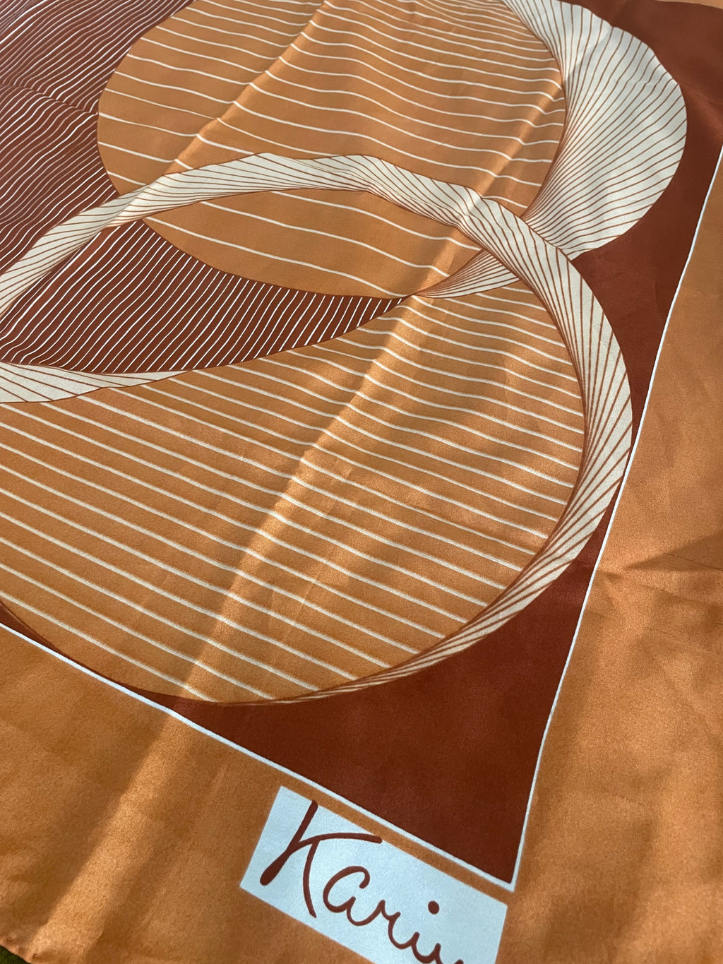 Orange Retro Square Scarf