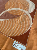 Orange Retro Square Scarf