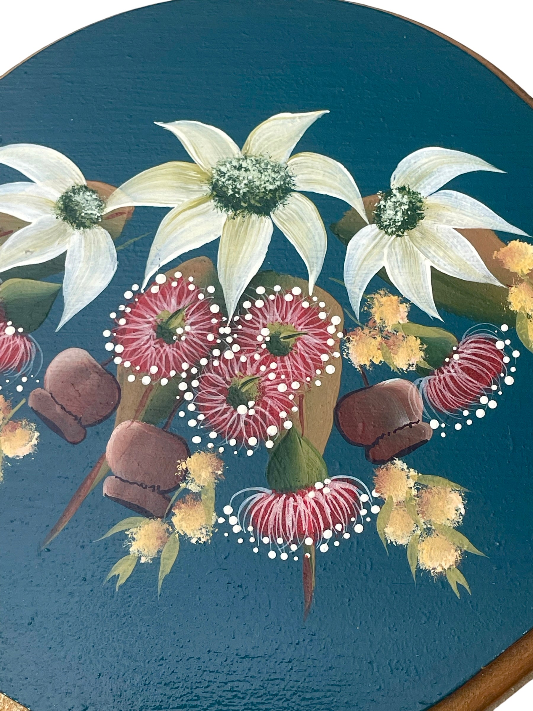 Handpainted Australiana Flower Key Holder