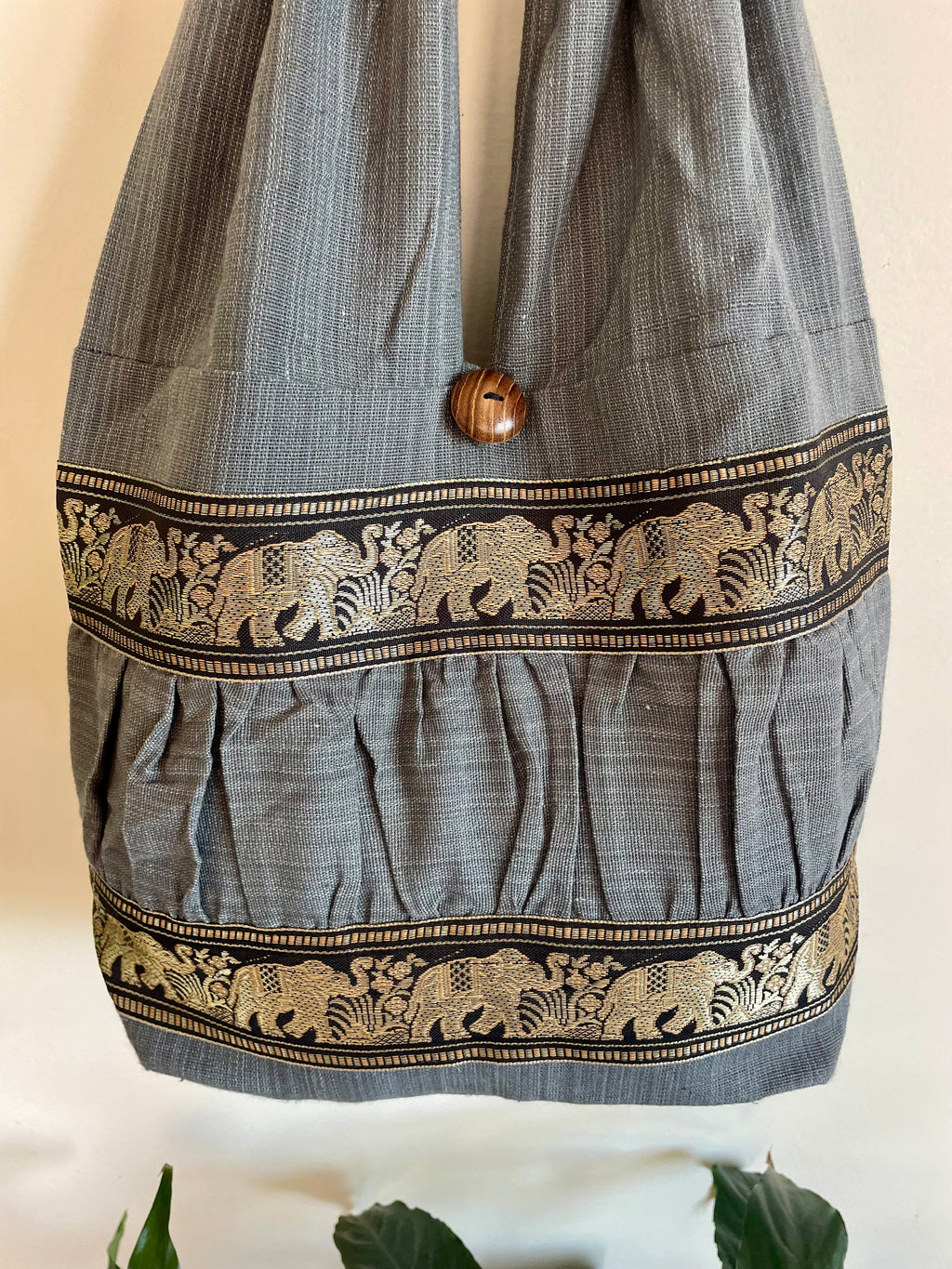 Hobo Style Elephant Cotton Bag