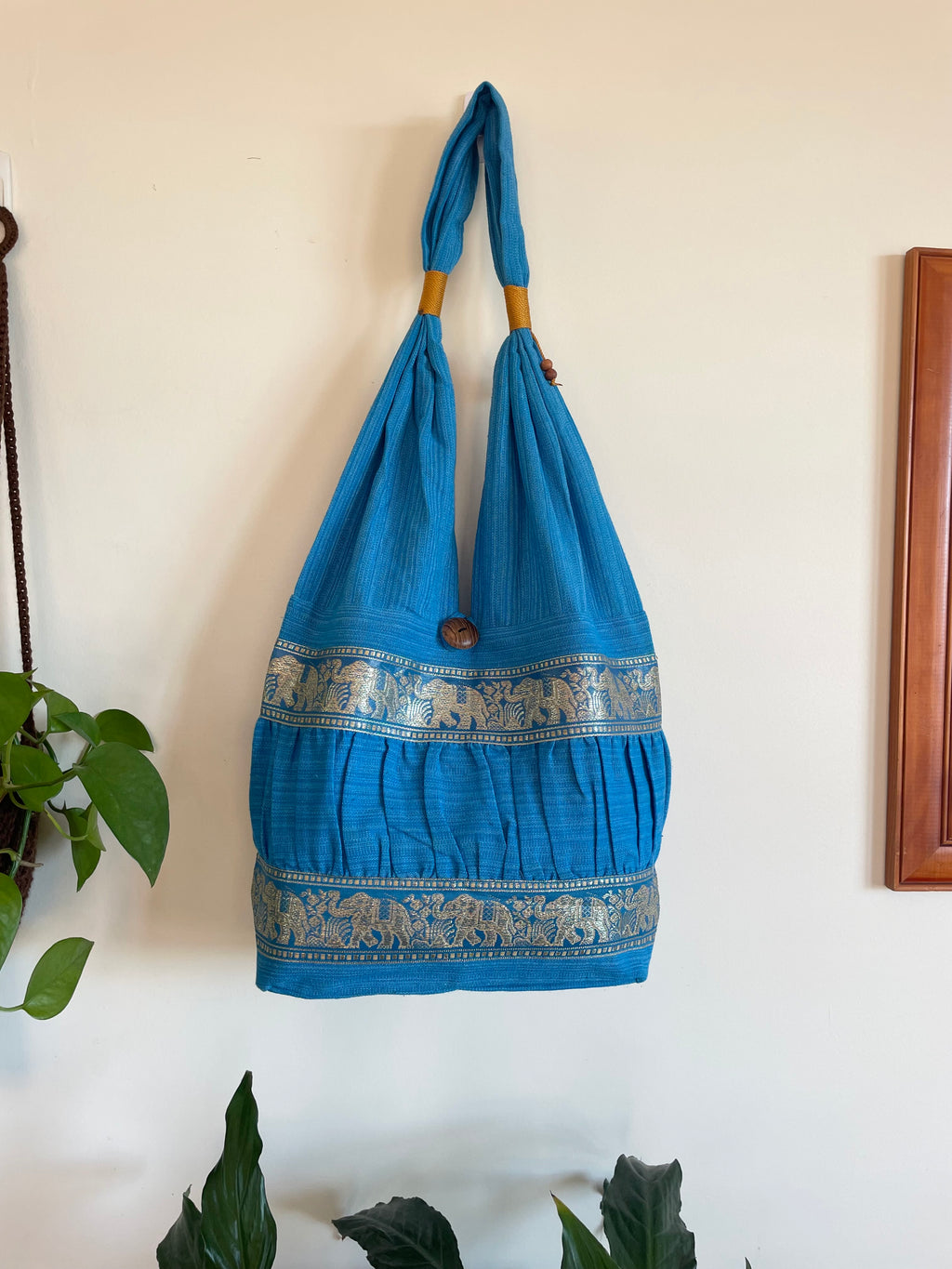 Hobo Style Elephant Cotton Bag