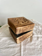 Hand Carved Small Wooden Trinket Box