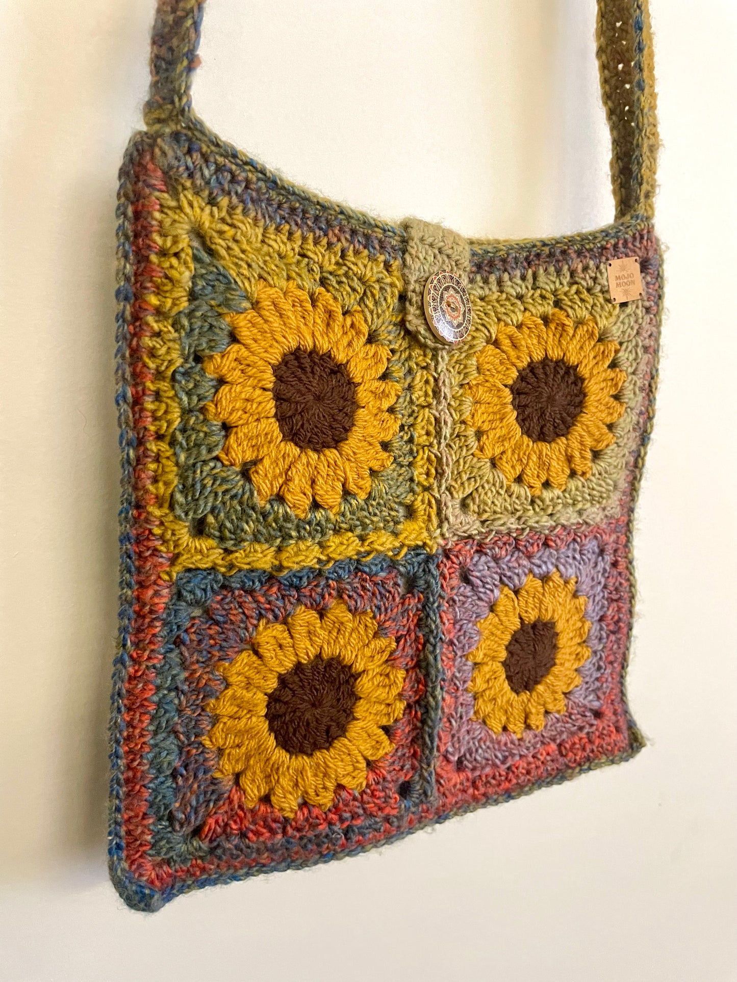 Mojo Moon Crochet Sunflower Bag