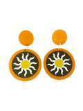 Here comes the Sun retro Groovy funky earrings