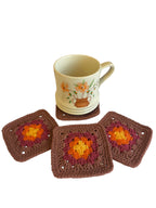 Crochet Coasters Set of 4 Retro