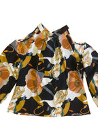 Peekaboo shoulder flowy floral blouse
