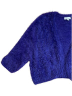 Purple Fluffy 1/2 sleeve Cropped Bolero