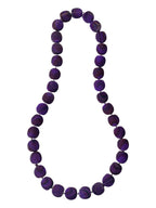 Purple Acrylic Bead Long Necklace