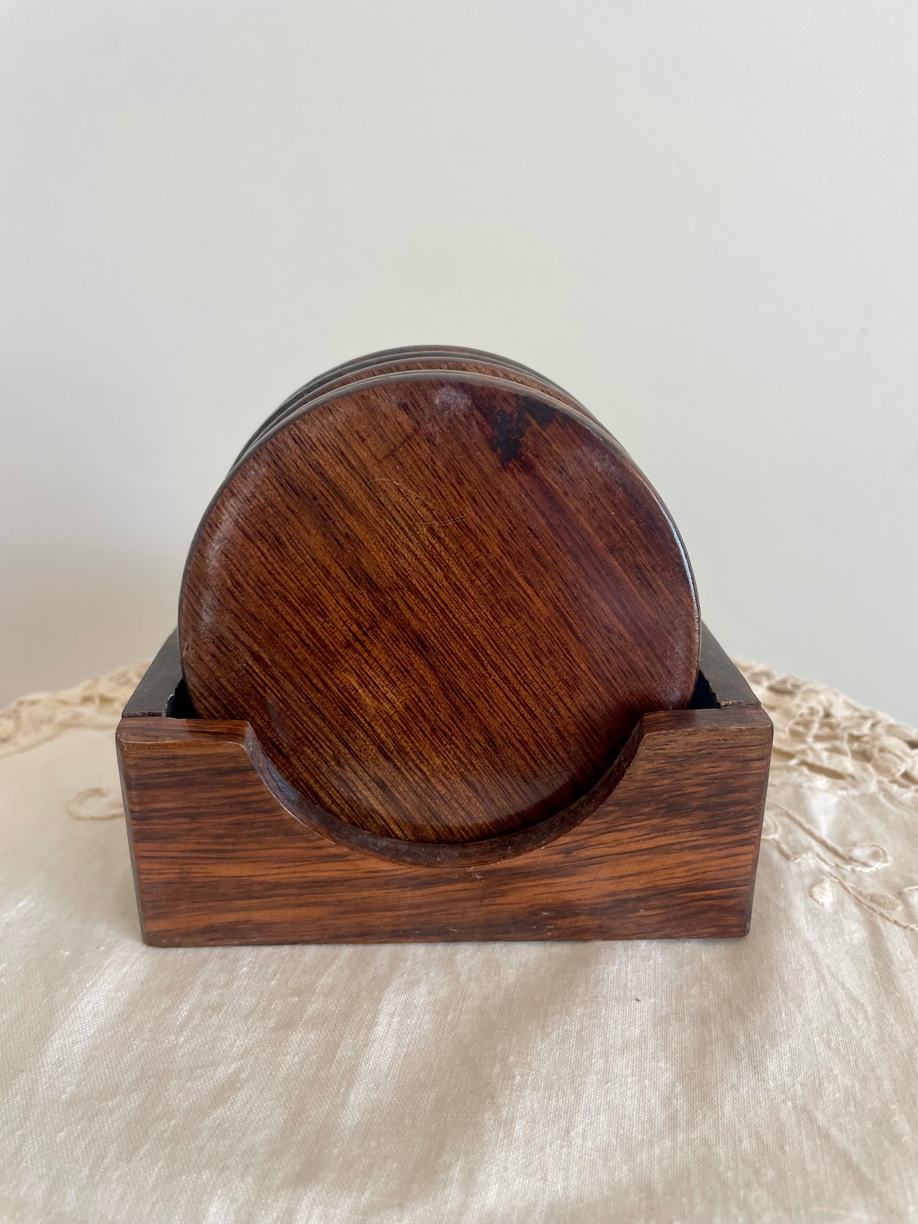 Vietnamese Vintage Lacquerwood coaster set