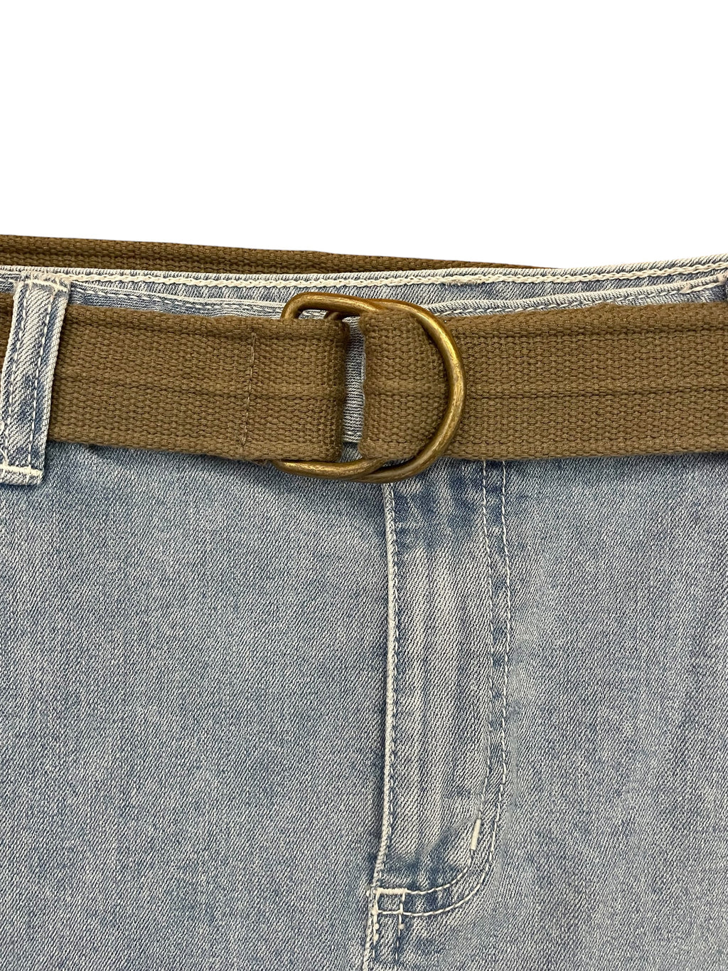 Khaki Miltary Style Heavy Canvas Belt