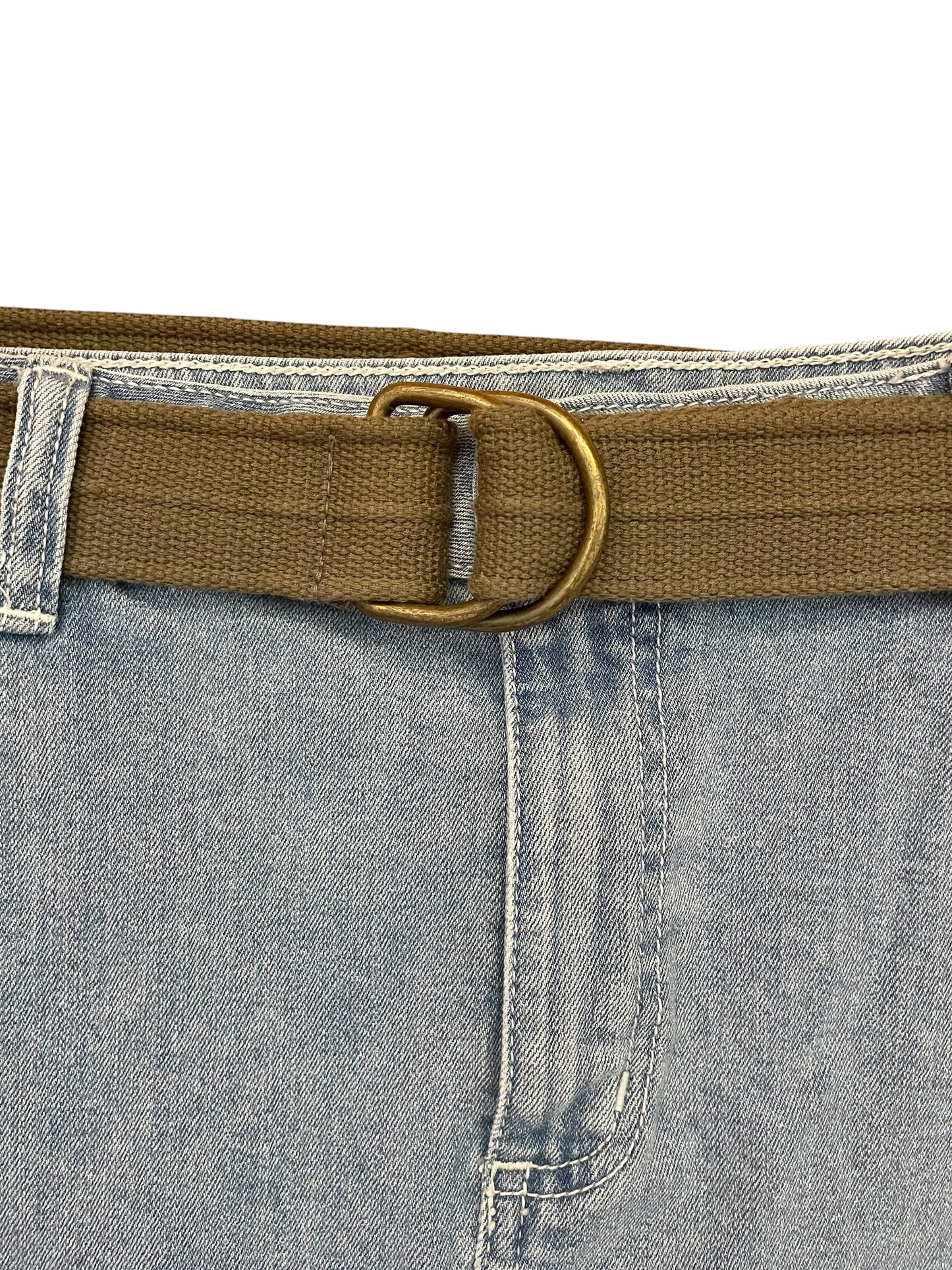Khaki Miltary Style Heavy Canvas Belt