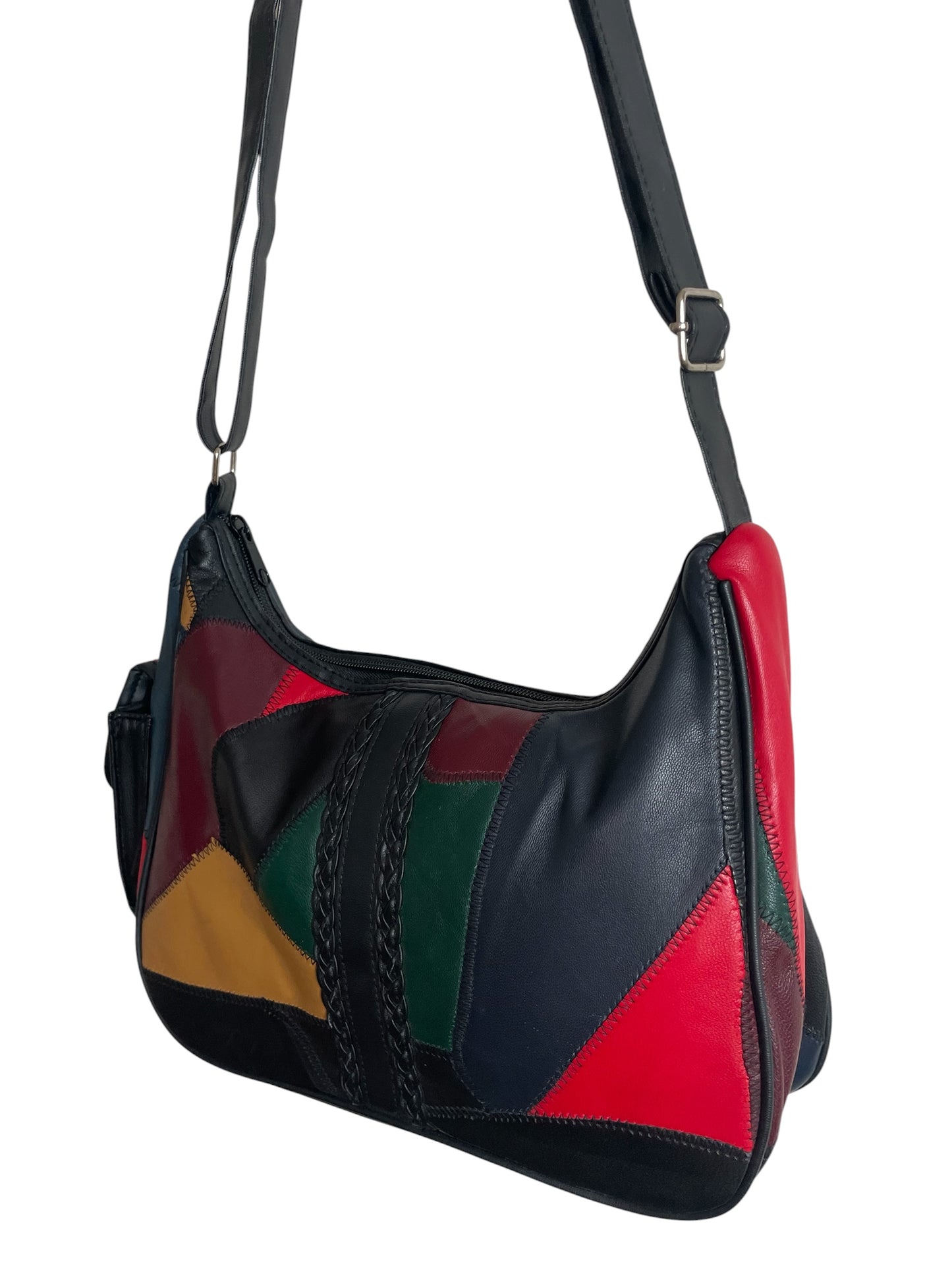 Patch Faux Leather Handbag