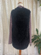 Black Faux Fur Vest Sz 14