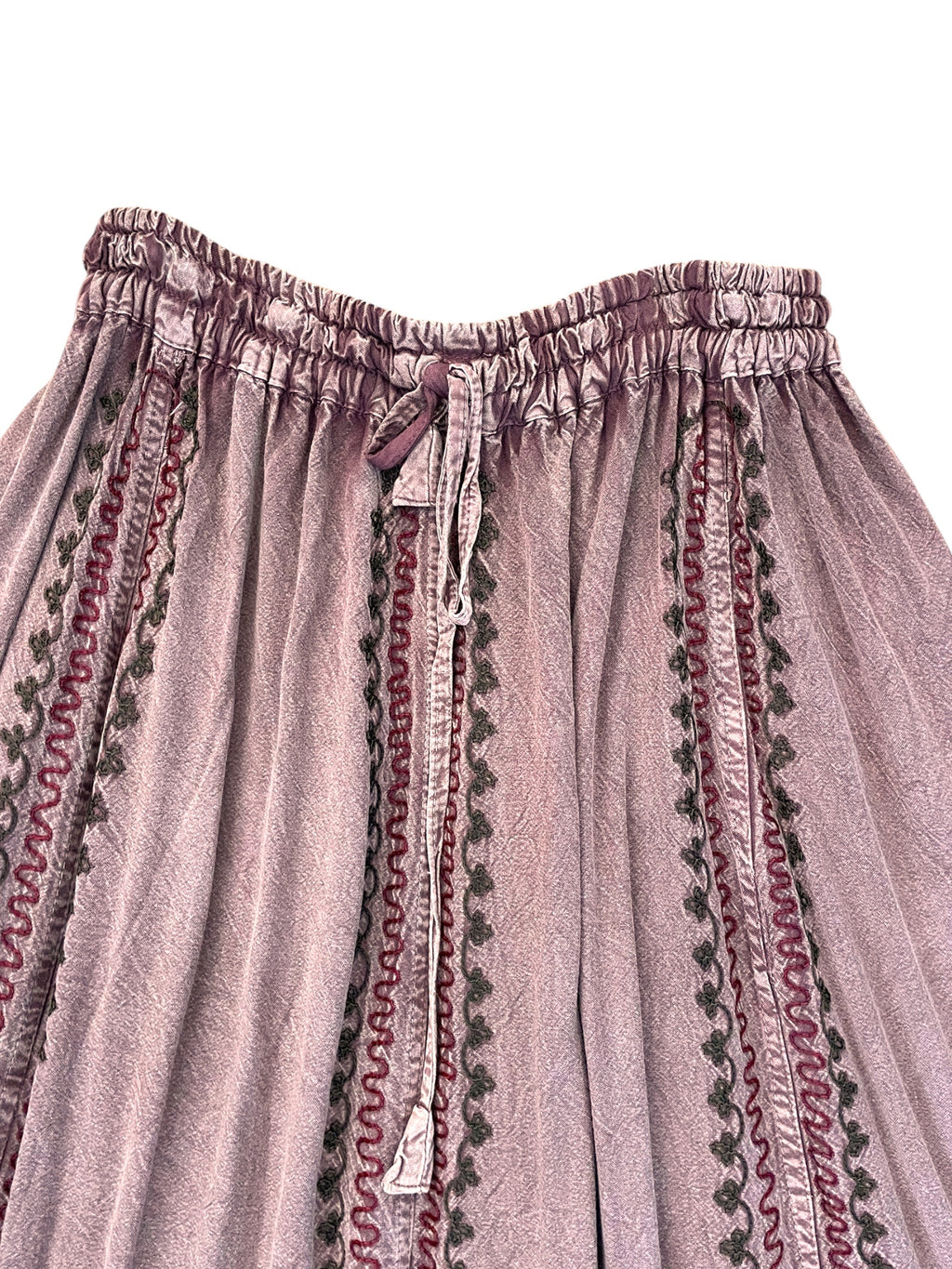 Indian Embroidered & Patch Maxi Skirt