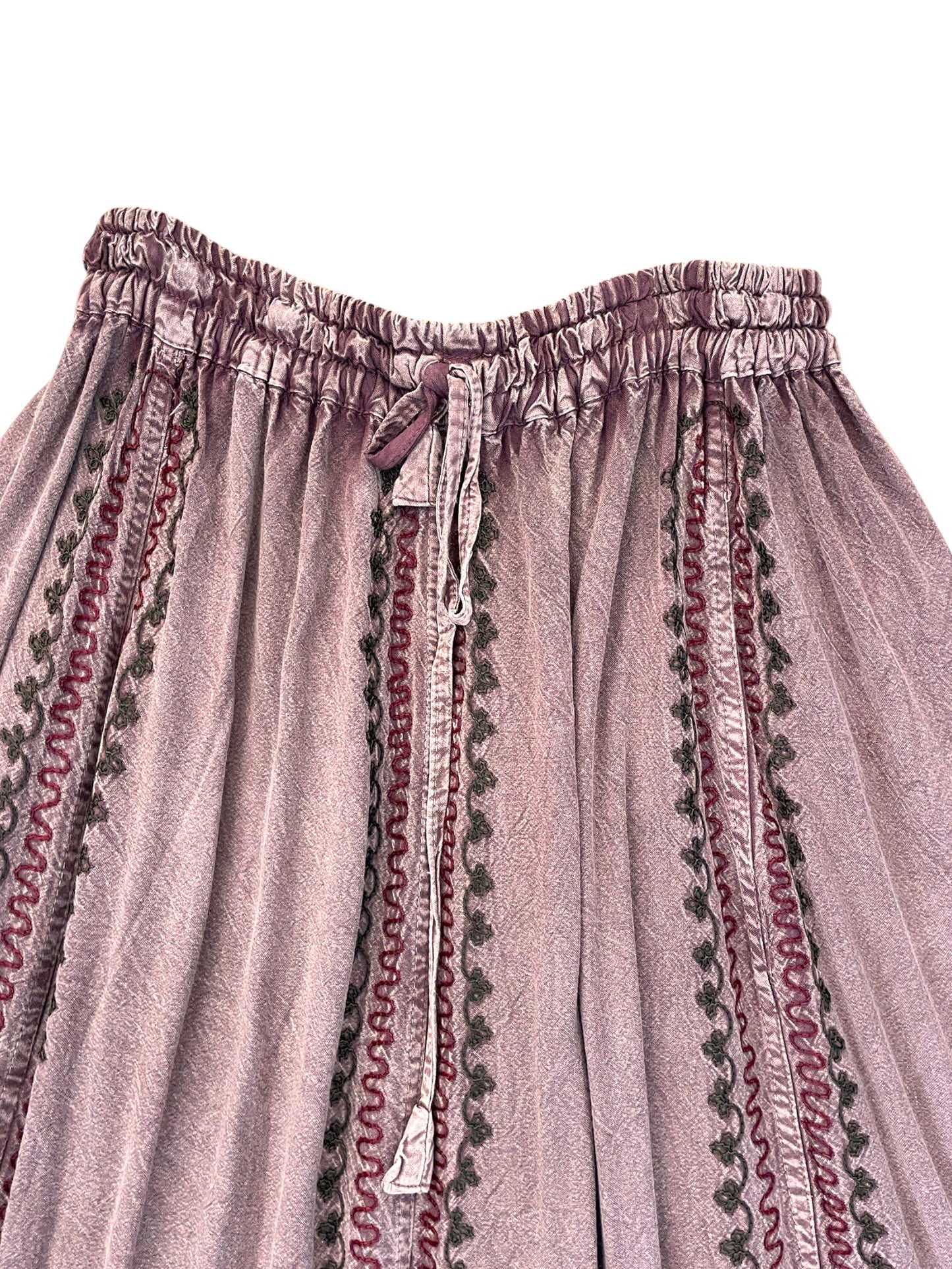 Indian Embroidered & Patch Maxi Skirt